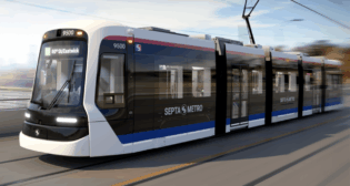 Latest exterior design of SEPTA light rail vehicles. © ALSTOM SA 2025. Advanced&Creative Design | Citadis™